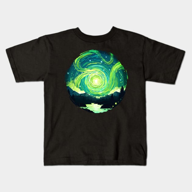 Heavenly Greens Kids T-Shirt by Prok_Art